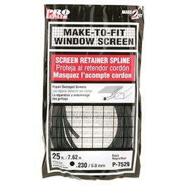 Screen Retainer Spline, Black, 15/64-In. x 25-Ft.