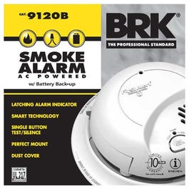 Smoke Alarm, Hardwired w/Battery Backup, Interconnected 6-Pack