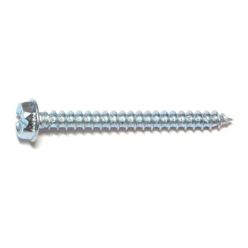 Monster Fastener Zinc Slotted Hex Washer Head Sheet Metal Screws (20 pcs.) (#10 x 2)