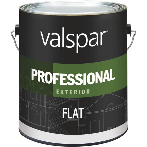 Valspar Professional 100% Acrylic Flat Exterior House Paint, White, 1 Gal.