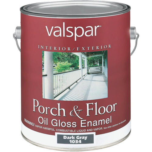 Valspar 1 Gal. Dark Gray Oil Based Gloss Porch & Floor Enamel