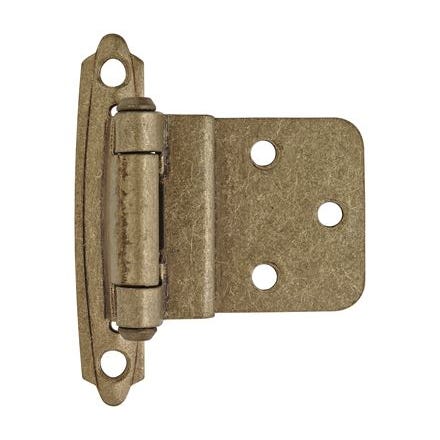 Amerock 3/8 in. (10mm) Inset Hinge Burnished Brass