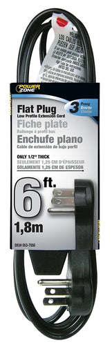 PowerZone Extension Cord 16 AWG Cable 3-Outlet Black
