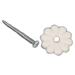 24-Piece White Plastic Mobile Home Rosette Button