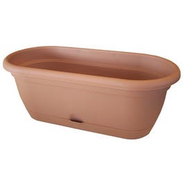 Lucca Self-Watering Window Box, Terra Cotta, 18-In.