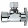 Plumb Pak Quarter Turn Angle Valve, Chrome, 1/2 X 3/8