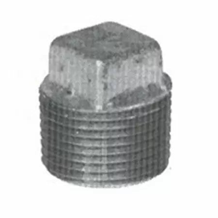 B & K Industries Square Head Plug 150# Malleable Iron Threaded Fittings 3