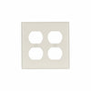 Eaton Cooper Wiring Duplex Receptacle Wallplate, Lt. Almond 2 Gang