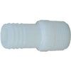 Pipe Fitting, Insert Adapter, White Nylon, 1-In., MIP x Insert