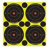 Birchwood Casey 34550 Shoot-N-C  Self-Adhesive Paper 6 Bullseye Yellow Target Paper w/Black Target & Red Accents 60 Per Pack