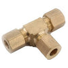 Pipe Fitting, Compression Tee, Lead-Free Brass, 1/2-In.