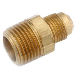 Pipe Fittings, Flare Connector, Lead Free Brass, 3/8 x 1/4-In. MPT