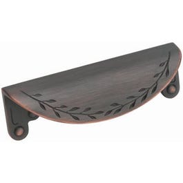 3-In. Bronze Inspirations Leaf Cup Cabinet Pull