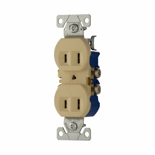 Eaton Cooper Wiring Residential Grade Duplex Receptacle 15A, 125V Ivory