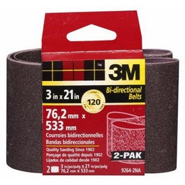 2-Pk., 3 x 21-In. 120-Grit Heavy-Duty Sanding Belt