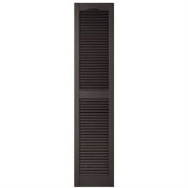 15 x 67-In. Black Louvered Shutters, Pair