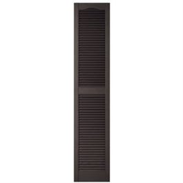 15 x 72-In. Black Louvered Shutters, Pair