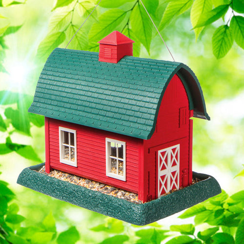 North States Large Red Barn Birdfeeder