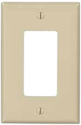 WALLPLATE 1G DECO MID IVORY