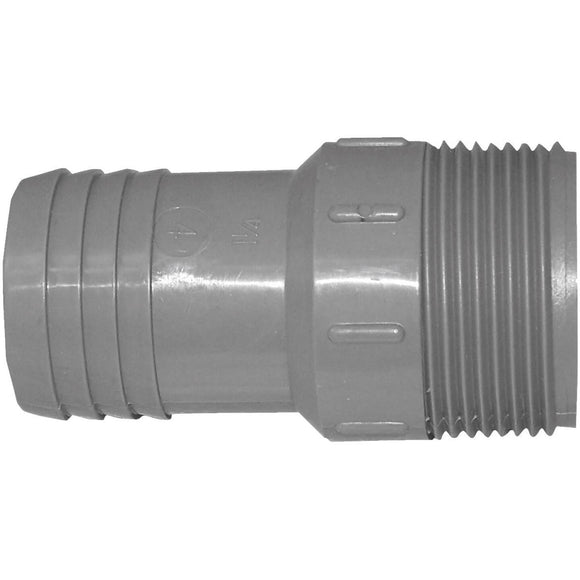 Boshart 1-1/4 In. Insert x 1-1/4 In. MIP Polypropylene Hose Adapter