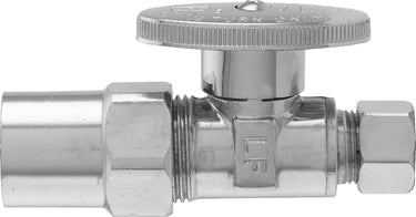 Plumb Pak  1/4 Turn Transitional Straight Supply Line Valve, 1/2 x 3/8